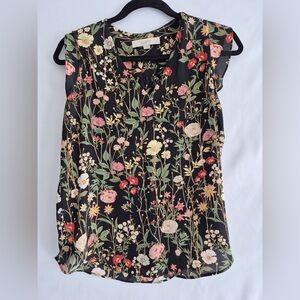 LOFT Black Floral Women's Blouse
